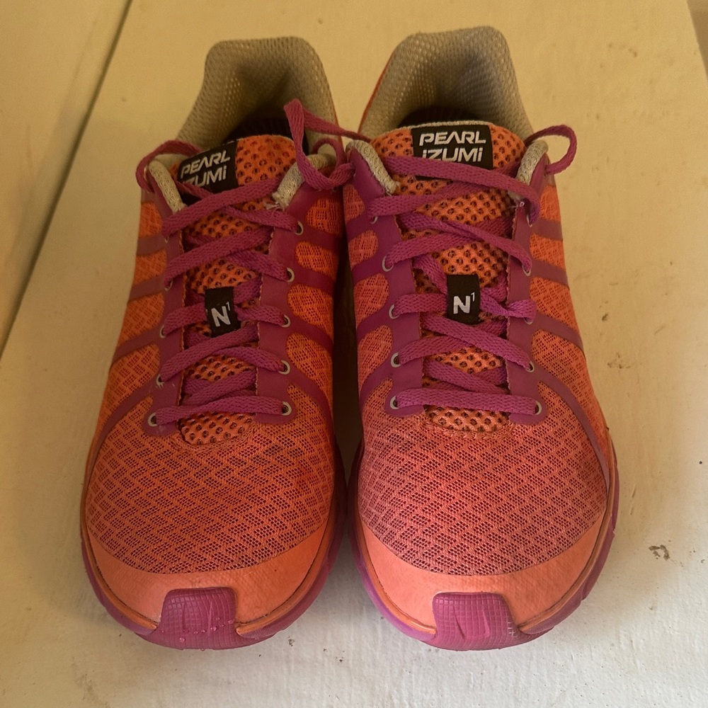 Pearl Izumi Women's Vibrant Pink and Orange Athletic Shoes